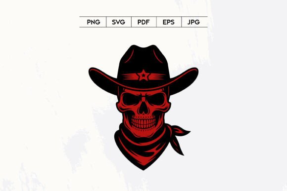 Cowboy Skull Bandit Western Vector Art Review