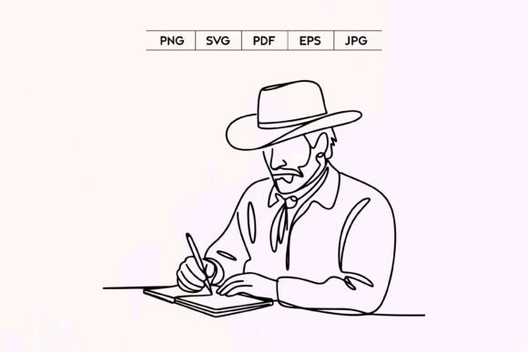 Cowboy Writing Notebook Line Art: A Designer’s Practical Take