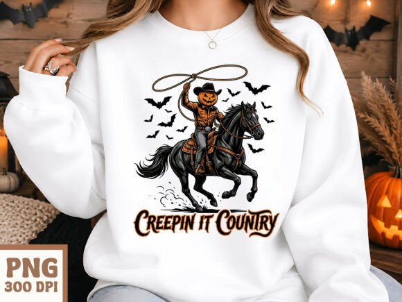 Creepin It Country Halloween Cowboy PNG Review for Real Embroidery Projects