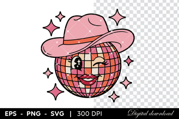 Cute Disco Ball with Cowboy Hat Cartoon Review