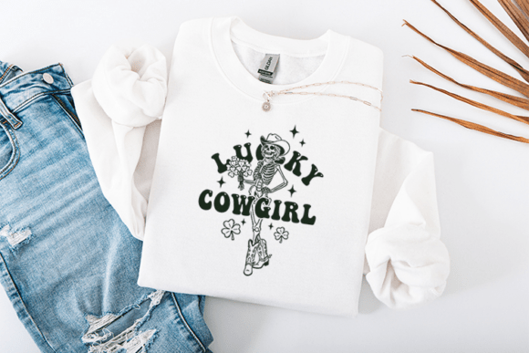 Lucky Cowgirl Skeleton Shamrock SVG Review for Real Projects