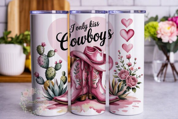 Pink Cowboy Boots Cactus Tumbler Design Review