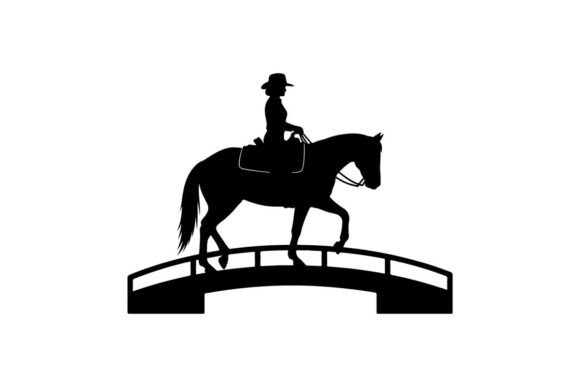Silhouette of Cowboy Riding Horse on Arc Review