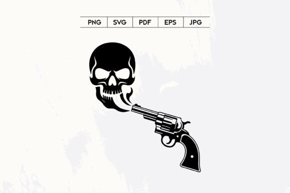 Smoking Skull Revolver Western Vector Art Review
