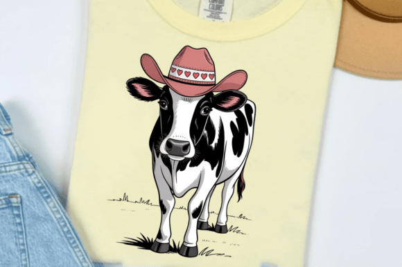 Valentine Howdy Cow PNG Clipart Design Review for Embroidery Projects