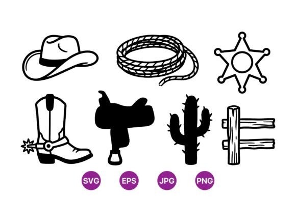 Western Cowboy Icon Clipart Review for Real Embroidery Projects